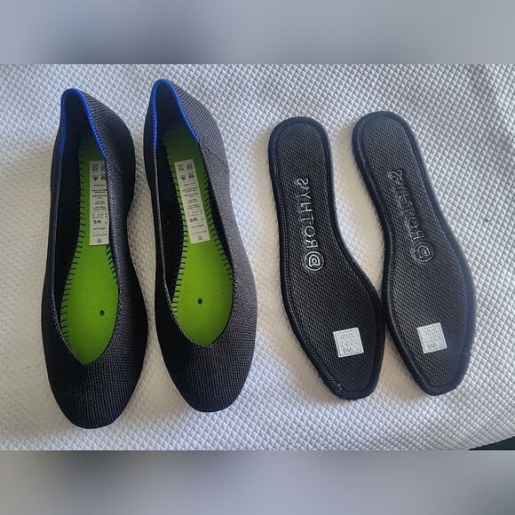 Rothy's Women's Black and Blue Flats - Picture 9 of 10